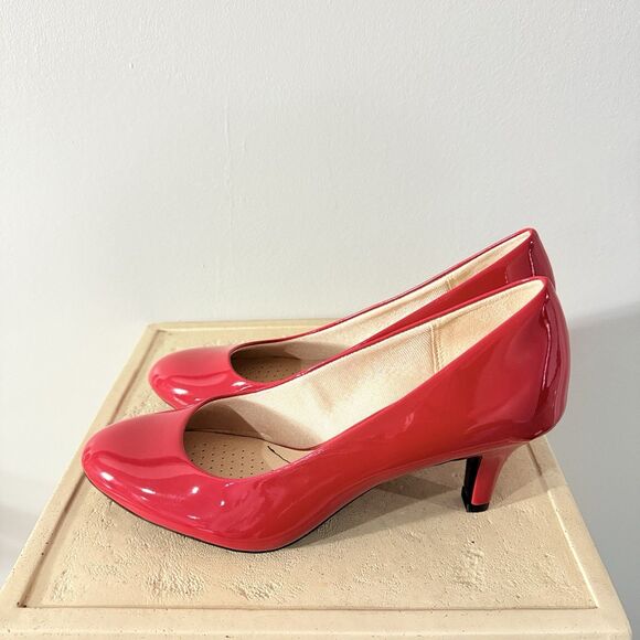 LifeStride Women's Parigi Red Fire Dress Pump Cushioned Flex Sole Shoes 10M NIB - Picture 9 of 13